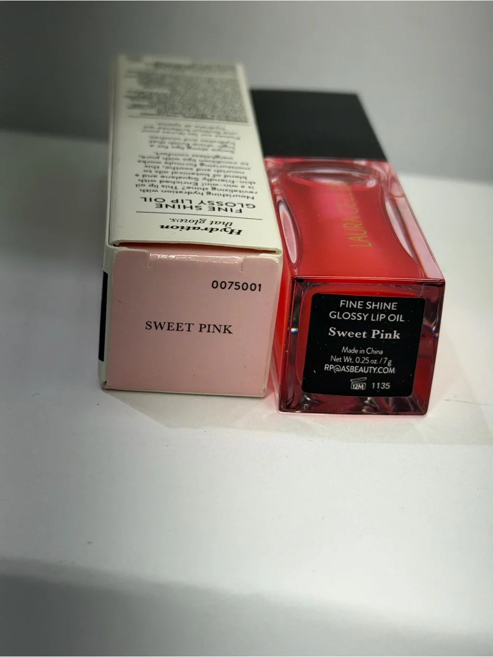 Laura Geller Fine Shine Glossy Lip Oil Sweet Pink 0.25 oz Full Size NIB